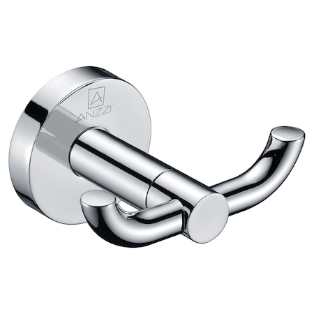 Anzzi Caster Series Robe Hook in Polished Chrome AC-AZ004